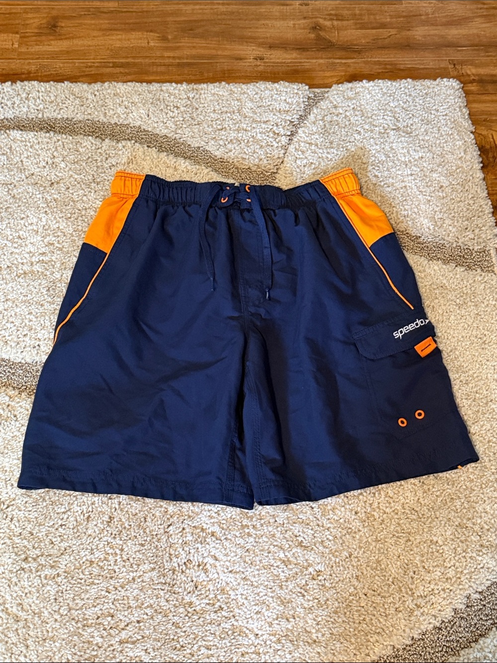 Speedo Navy and Orange Swim Shorts